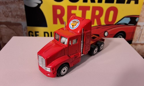Toys red semi tractor - toys, 3
