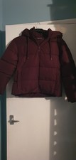 Size 12 Puffa Jacket Winter Coat Burgundy  Nutmeg