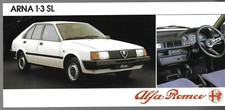 Alfa Romeo Arna 1.3 SL 1985 UK Market Single Sheet Sales Brochure 