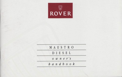 Rover maestro diesel hatchback - rover,