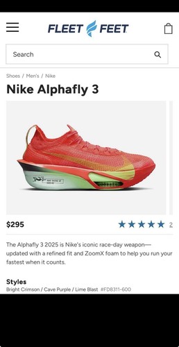 Nike alphafly next size - next,