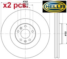 X2 PCS FRONT BRAKE DISC SET
