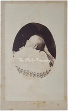 CDV POST MORTEM BABY IN WHITE GOWN HIDDEN MOTHER BLIND STAMP TRUEFITT EDINBURGH