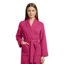 Luxury Fuchsia Waffle Bathrobe