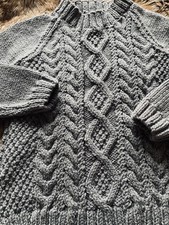 CHILDS HAND KNIT ARAN JUMPER