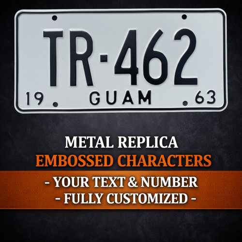 Guam 1963 metal embossed - guam,