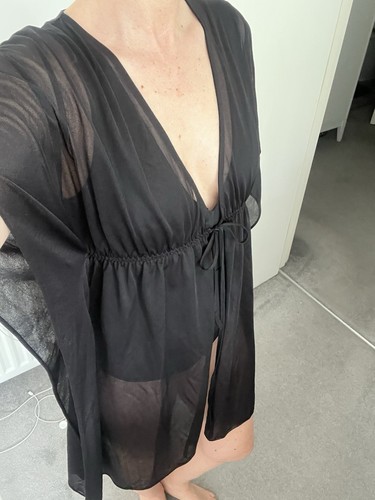 Black sheer midi dress - midi,