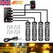 4x 6 LED Amber Recovery Strobe
