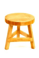Plain Wood Three Legged Stool