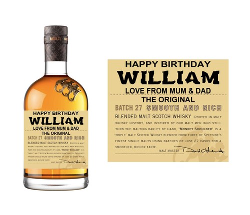 Personalised monkey shoulder - monkey,