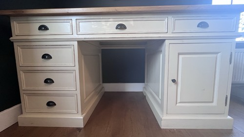 Painted pine twin pedestal