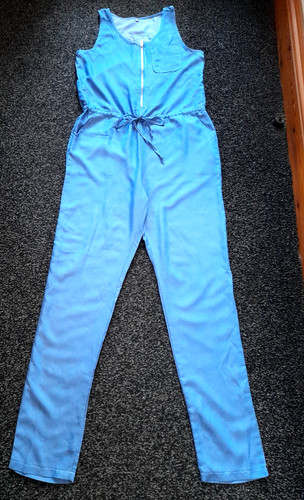 Ladies pale blue jump suit - pale,