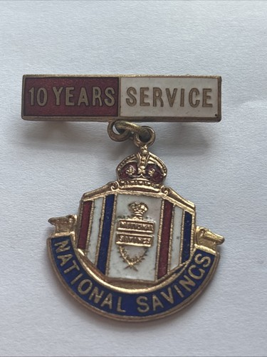National savings metal badge - metal,