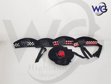 Scottish Wool Glengarry Hat & Black Balmoral Cap | Piper Bonnet Kilt Headwear