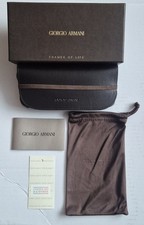 Giorgio Armani Brown Glasses Soft Case + Pouch & Box - Frames Of Life