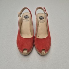 Lisa Kay Red Suede Espadrille