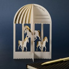 Pop Up 3D Vintage Carousel