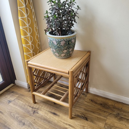 Vintage sqaure rattan bamboo - vintage,