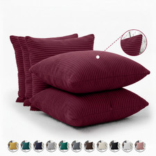 Crushed Velvet Cushion Covers 18 x 18 Pack 2 or 4 Large Filled Cushions for Sofa