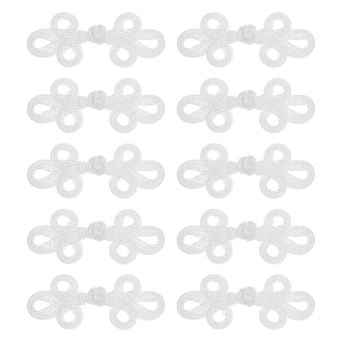 Pairs white chinese knots - white,