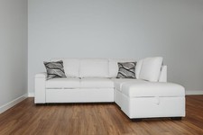 Right Corner Sofa ABIGAIL – L-Shaped Fabric Settee With Storage & Bed DAKO®