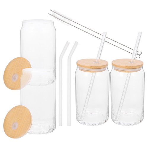 Reusable glass mason cup with - cup,