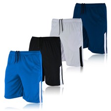 Mens Football Shorts Jogging Running Gym Sports Breathable Fitness Size S -XXL