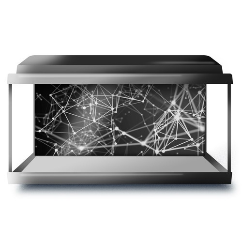 Fish tank background - tank, 90x45cm