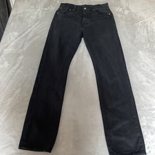 Levi’s 501 Men’s Premium Big E Straight Leg Denim Jeans Black Size W30 L33