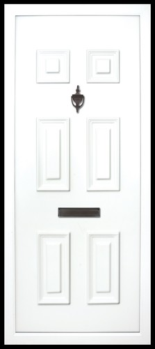White upvc full door panel - white,