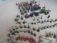 Collection of Warhammer/WarGames Model figures - Knights, archers etc