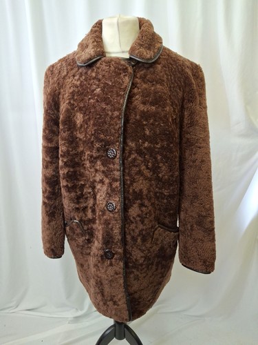 Vintage real sheepskin brown - vintage,