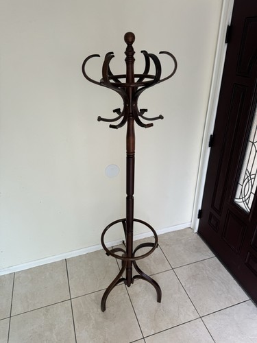 Vintage wooden coat rack - vintage,