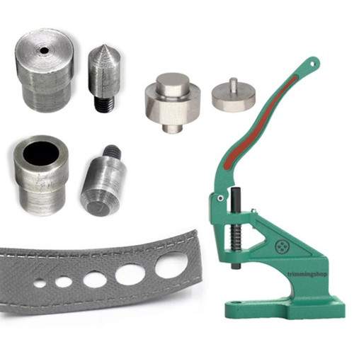 Green eyelet press - green,