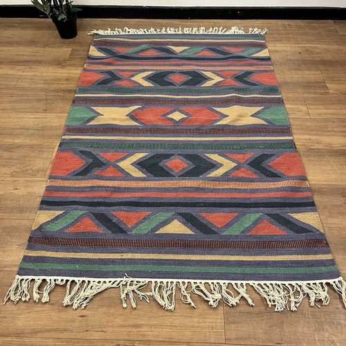 Kilim blue patterned - patterned, rug
