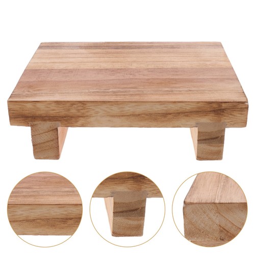 Small wood footstool - small,