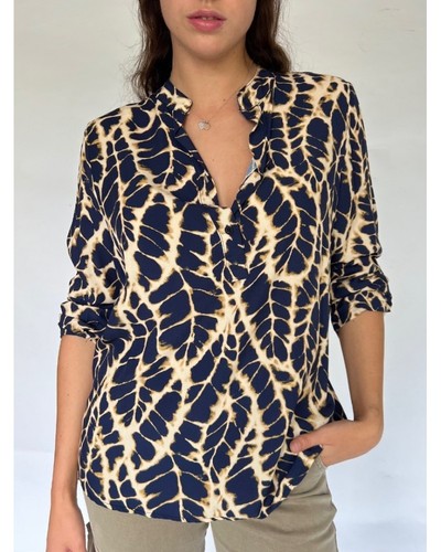 And willow navy easy blouse - willow,