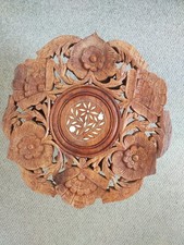 Hand-carved vintage Indian side table