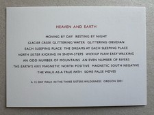 Richard Long Heaven and Earth Postcard A6 Royal Academy Art Official