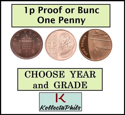 One pence new penny - one,