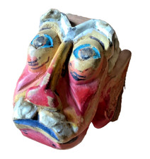 HAND CARVED WOODEN PUPPET MARIONETTE HEAD VINTAGE