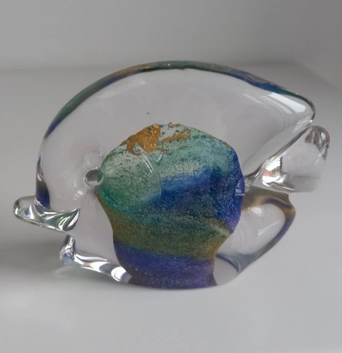 Glass fish paperweight solid - glass,