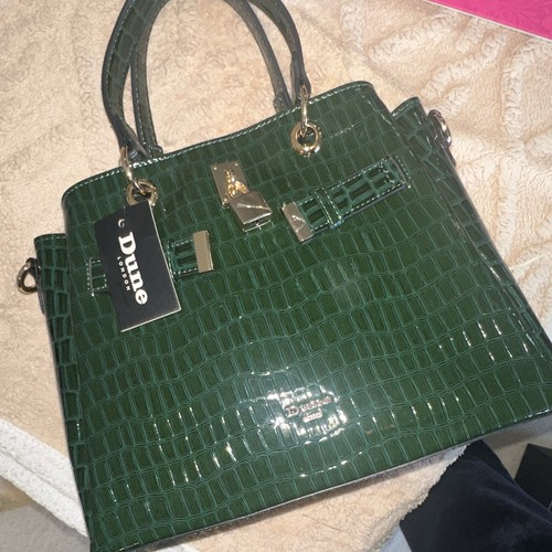 Dune london dark green patent - london,