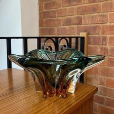 Vintage Art Glass Wave Splash Bowl Centrepiece Mid Century 1970s Murano