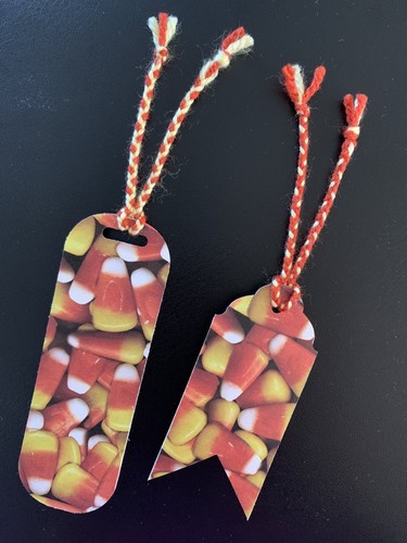 Handmade bookmark candy corn - bookmark,