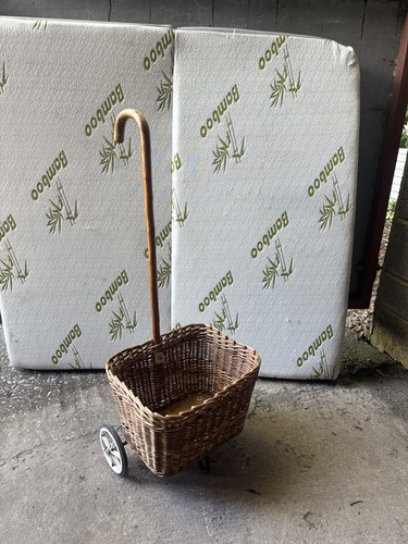 Vintage wicker shopping - vintage,