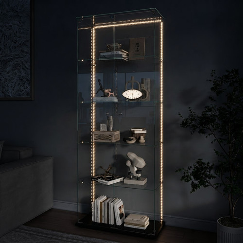 Glass display cabinet with led - with,