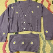 Purple Daisy Twin Set Cardigan