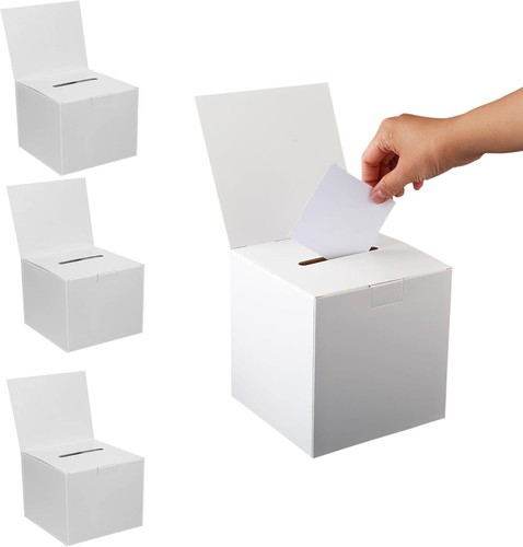 Cardboard suggestion ballot - cardboard,