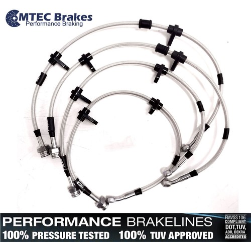 Front rear braided brake hoses - rear,